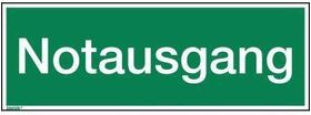 Hinweisschild Notausgang 297x105mm PVC