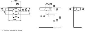 Laufen Handwaschbecken VAL 550x315mm o HL m ÜL LCC we m ÜL o HL