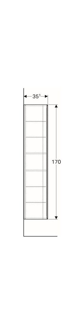 Geberit Hochschrank XENO² 400x1700x351mm Lack matt/greige