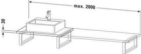 Duravit Konsole X-LARGE 30 St. 1 Ausschnitte 550 weiß hochglanz