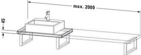 Duravit Konsole BRIOSO 45mm Stärke weiß matt