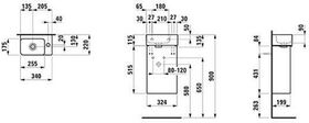 Laufen Waschtischunterbau VAL m HWB 637x340x220mm weiß glänzend