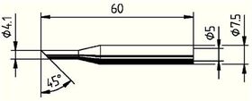 Lötspitze Serie 172 angeschrägt B.4,1mm 0172 LD/SB ERSA