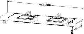 Duravit Konsole DURASTYLE 550x800x100mm betongrau matt