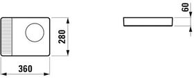 Laufen Aufbewahrungsschale VAL eckig, 360x280mm weiß