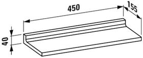 Laufen Ablage KARTELL 450x155x40mm rauchgrau