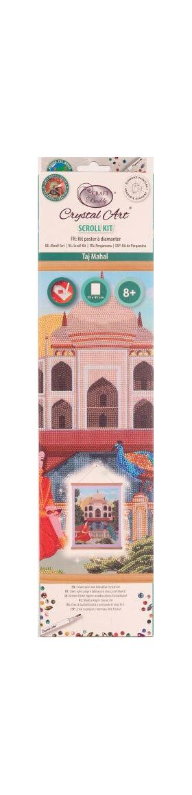 Crystal Art Scroll Taj Mahal 35x45 cm