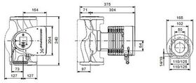 Grundf Heizungsumwälzpumpe MAGNA3 F Fl 230 V PN 6/10 Typ 50-60 F DN 50 240mm