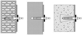 Hewi Befestigungsmaterial 801/805 Rückenstütz beids für Hohlblockstein