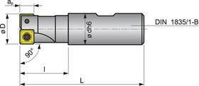 Schaftfräser D.20mm vern.m.IK Z.2 SOMT 09T304 PROMAT