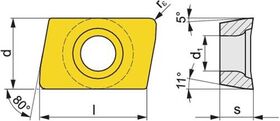 Wendeschneidplatte XPHT160408F-AL N20 Bearb.Alu.PROMAT - VPE: 10