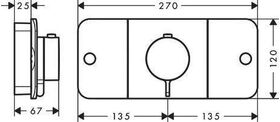 Fertigmontageset AXOR ONE f UP-Thermostat 2 Verbr mattschwarz