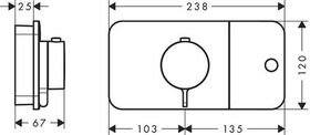 Fertigmontageset AXOR ONE f UP-Thermostat 1 Verbraucher mattweiß