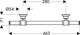 Haltestange AXOR MONTREUX 463mm, Wandmontage stainless steel optic