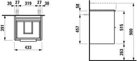 Laufen Waschtischunterbau BASE FÜR VAL 530x435x390mm verkehrsgrau