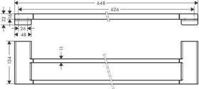 HG Doppelbadetuchhalter AddStoris 648mm chrom