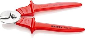 Kabelschere L.230mm Kopf pol.VDE Ku.umspritzt KNIPEX