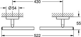 Grohe Badetuchhalter BAU COSMOPOLITAN 522mm chr
