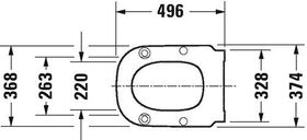 Duravit WC-Sitzring D-CODE Vital verlängert weiß