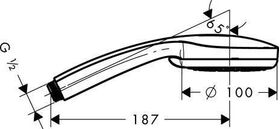 HG Handbrause CROMA 100 MULTI DN 15 weiß