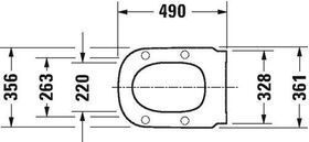 Duravit WC-Sitzring D-CODE VITAL ohne Absenkautomatik, verlängert weiß