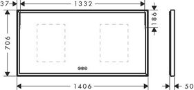 HG Spiegel Xarita E m kapa B-sensor mwe 1400x700x50mm 137 W