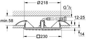 Grohe Deckenbrause 230 RAINSHOWER AQUA 1 Strahlart chrom