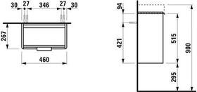 Laufen Waschtischunterbau BASE FÜR PRO S 530x470x265mm Scha re f WT H 81595 4 Ve