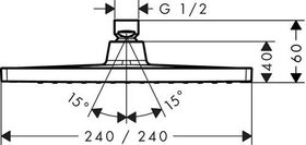 HG Kopfbrause Crometta E 240, 1 jet mattschwarz