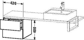 Duravit Konsolenunterschrank L-CUBE 400x420x477mm leinen