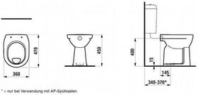 Laufen Stand-WC LAUFEN PRO Flachspüler, 6 l manhattan