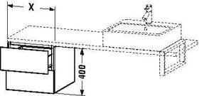 Duravit Konsolenunterschrank L-CUBE 400x320x477mm basalt matt