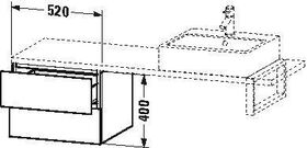 Duravit Konsolenunterschrank L-CUBE 400x520x477mm weiß hochglanz