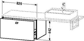 Duravit Konsolenunterschrank BRIOSO Griff chrom 442x820x550mm betongrau matt