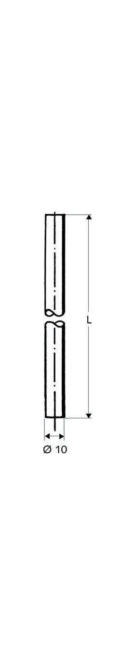 Schell Kupferrohr 10 mm beiderseits glatt, chrom 1000mm - VPE: 20