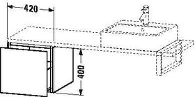 Duravit Konsolenunterschrank L-CUBE 400x420x477mm graphit matt