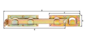 Doppeltorüberwurf L/R verwendbar 423x70x180x333mm Loch-Ø5mm 12 GAH