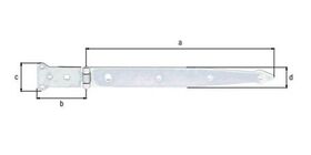 Werfgehänge L.400x101mm B.63x45mm S.3,6mm STA galv.verz.d.pass.GAH