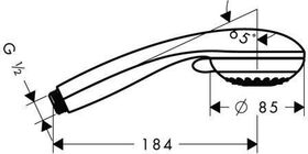 HG Handbrause CROMETTA 85 DN 15 Multi St.art Normalst. Massagest M