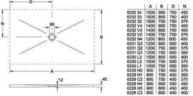 V&B Duschwanne SUBWAY INFINITY mit Antirutsch 1500x900x40mm we