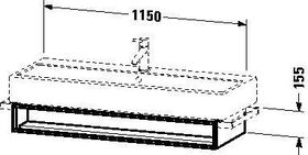 Duravit Waschtischunterbau VERO 431x1150x155mm weiß matt