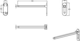 V&B Klappgriff ViCare Design vc 650mm m Easy-Click Aushängemech.