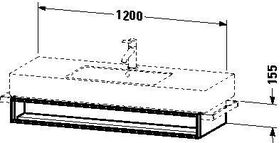 Duravit Waschtischunterbau VERO 446x1200x155mm nussbaum gebürstet