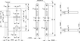 ZT-Einsteckschl.0515 PZ 24/ 65/72/8mm DIN R silber rd Kl 3 Zinkdruckgruss BKS