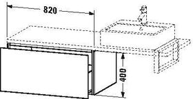 Duravit Konsolenunterschrank L-CUBE 400x820x547mm graphit matt