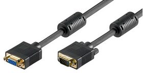 Full HD SVGA Monitorverlängerung 15 pol. HD Stecker 15 pol. HD Buchse 3m schw.