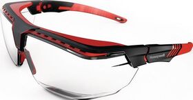 Schutzbrille Avatar OTG Bügel schwarz/rot,Scheibe klar PC HONEYWELL