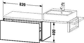 Duravit Konsolenunterschrank L-CUBE 400x820x477mm amerikanisch nussbaum