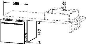 Duravit Konsolenunterschrank X-LARGE 440x500x478mm betongrau matt