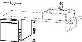 Duravit Konsolenunterschrank X-LARGE 440x400x548mm basalt matt